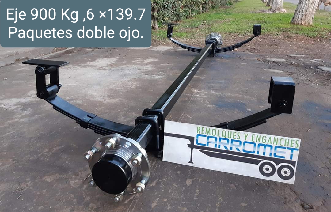 Eje completo 900 kg , 6 × 139.7 , Paquetes doble ojo